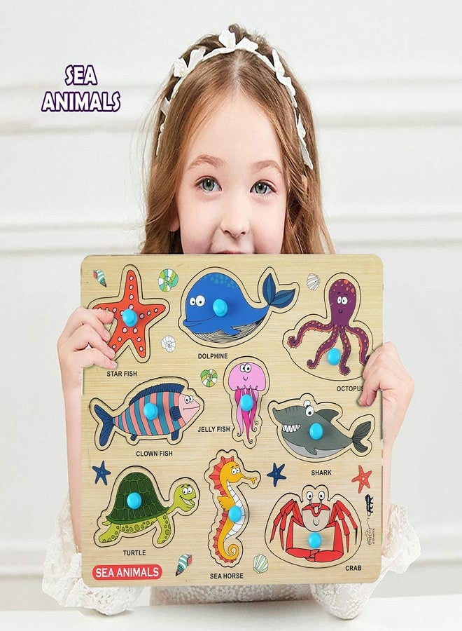 HIGHROOF® Kids Fort Pre Nursery Educational Jigsaw Puzzles for Adults Kids Learning Toys Kit Board Game 2 pcs Set of Human Body Parts & Sea Animals Educational Toy - Image 2